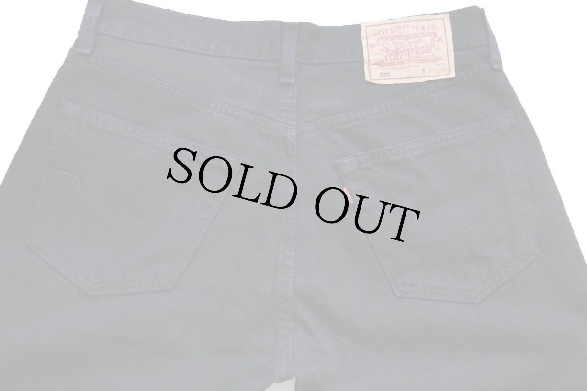 画像5: 90s 英国製 Levi'sリーバイス 501 後染め ブラック デニムパンツ W31 L30★ユーロ (5)