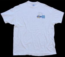 画像2: 90s USA製 Hanes OPERATIONS GROUP WOODSTOCKウッドストック パロディ 両面プリント コットンTシャツ 白 XL (2)