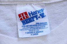 画像5: 90s USA製 Hanes OPERATIONS GROUP WOODSTOCKウッドストック パロディ 両面プリント コットンTシャツ 白 XL (5)