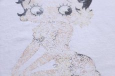 画像4: 90s BETTY BOOP ベティ ブープ コットンTシャツ ボロ 白 (4)