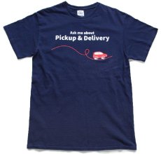 画像2: Ask me about Pickup & Delivery Walgreens 両面プリント コットンTシャツ 紺 M (2)