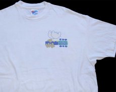 画像1: 90s USA製 Hanes OPERATIONS GROUP WOODSTOCKウッドストック パロディ 両面プリント コットンTシャツ 白 XL (1)