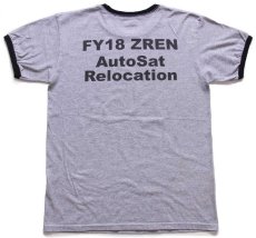 画像3: FedExフェデックス ロゴ 両面プリント リンガーTシャツ 杢グレー×黒 M (3)
