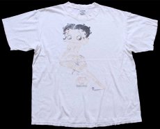 画像2: 90s BETTY BOOP ベティ ブープ コットンTシャツ ボロ 白 (2)