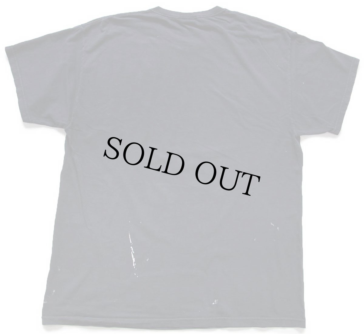 画像3: 00s BELLA MORTE ペンキ飛び スカル コットン バンドTシャツ 黒 XL (3)