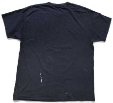画像3: 00s BELLA MORTE ペンキ飛び スカル コットン バンドTシャツ 黒 XL (3)