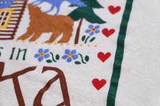画像6: 90s USA製 MY HEART IS IN ALASKA アニマル ハート ツリー フラワー アート コットンTシャツ 生成り XL (6)