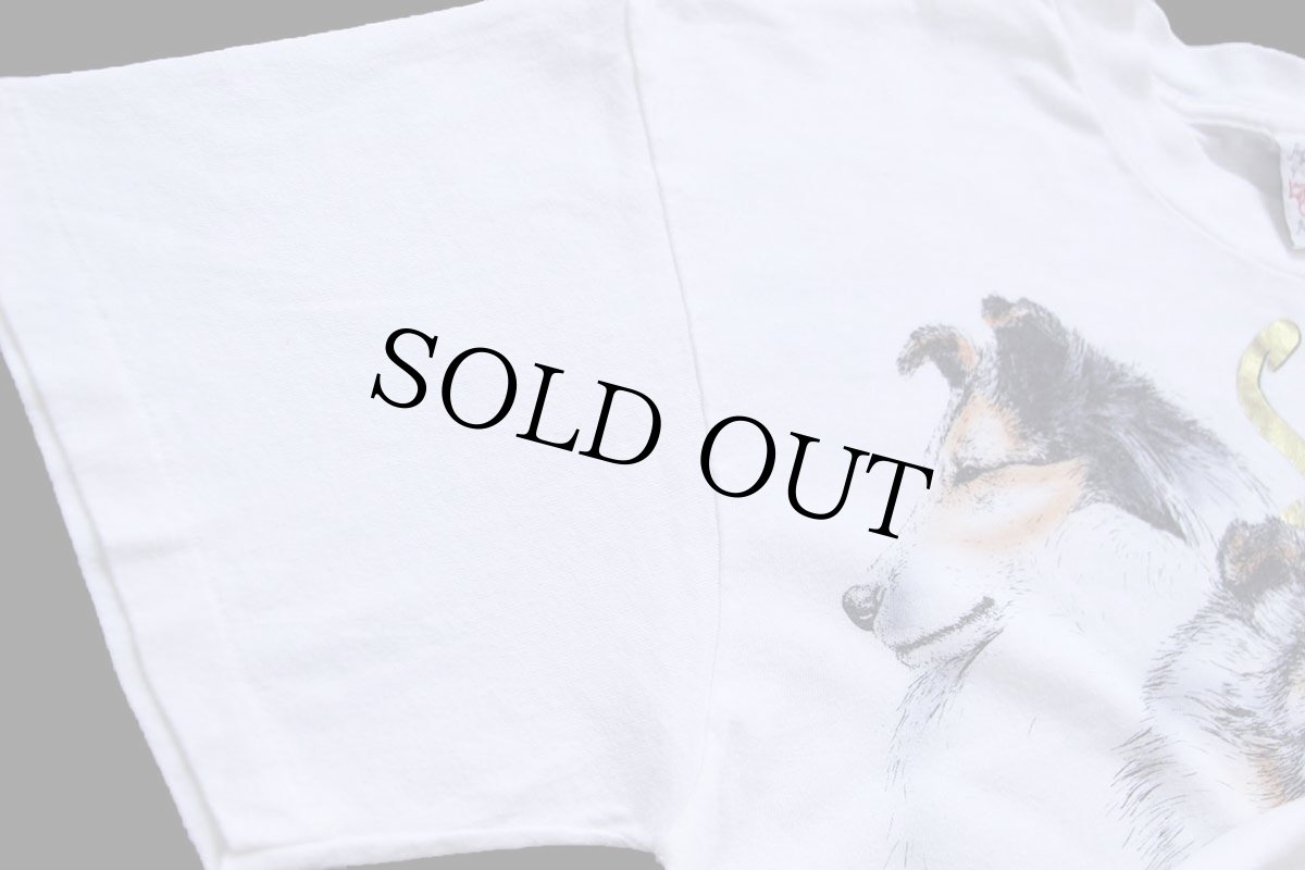 画像6: 90s USA製 Sheltie シェットランド シープドッグ アート Tシャツ 白 L (6)