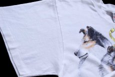 画像6: 90s USA製 Sheltie シェットランド シープドッグ アート Tシャツ 白 L (6)