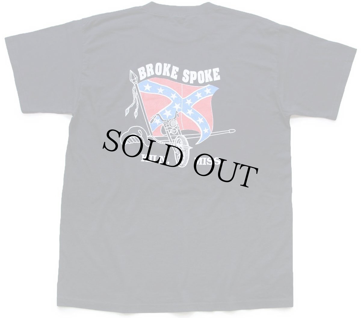 画像1: 00s BROKE SPOKE KILN, MISSISSIPPI レベルフラッグ 両面プリント Tシャツ 黒 L (1)
