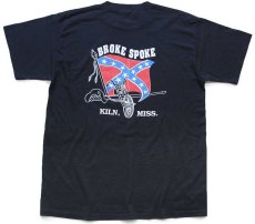 画像1: 00s BROKE SPOKE KILN, MISSISSIPPI レベルフラッグ 両面プリント Tシャツ 黒 L (1)