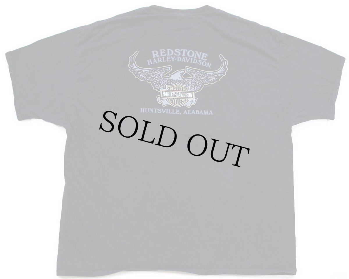 画像3: HARLEY-DAVIDSON ハーレー ダビッドソン ミリタリーカスタム REDSTONE 両面プリント コットンTシャツ 黒 3XL★特大 (3)