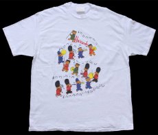 画像2: 90s Harrods マーチングバンド コットンTシャツ 白 XL (2)