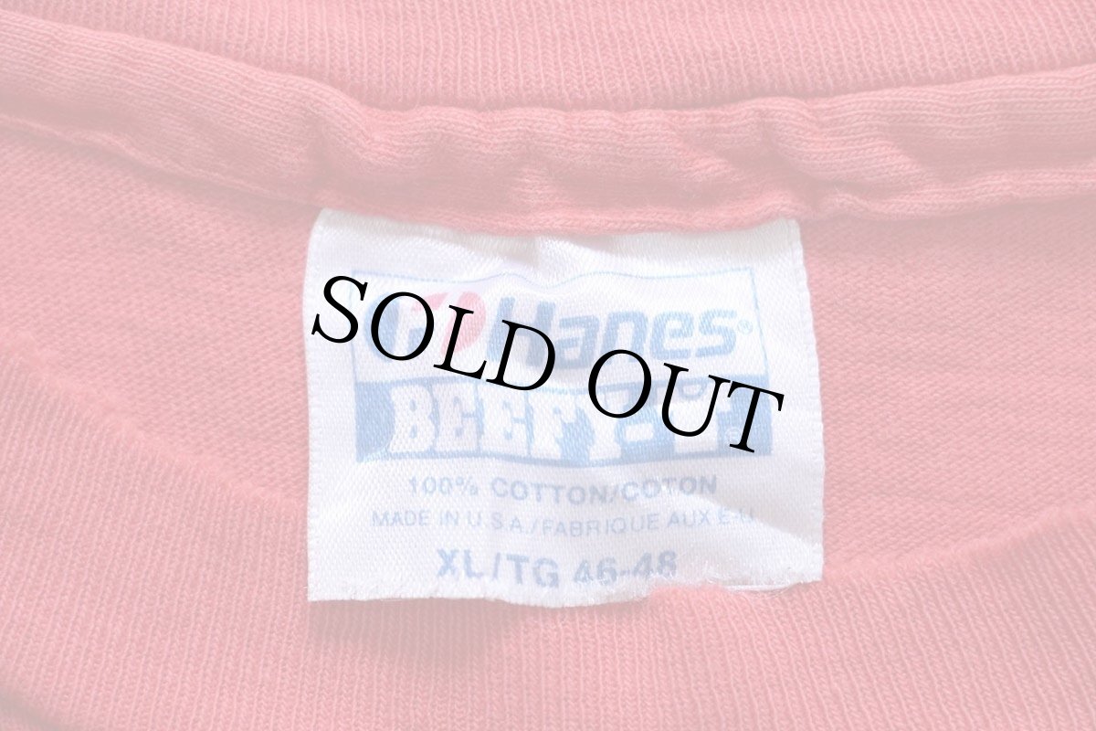 画像5: 80s USA製 Hanes VCC Four Seasons Cycling 牛 イラスト コットンTシャツ 赤 フェード XL (5)