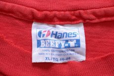 画像5: 80s USA製 Hanes VCC Four Seasons Cycling 牛 イラスト コットンTシャツ 赤 フェード XL (5)