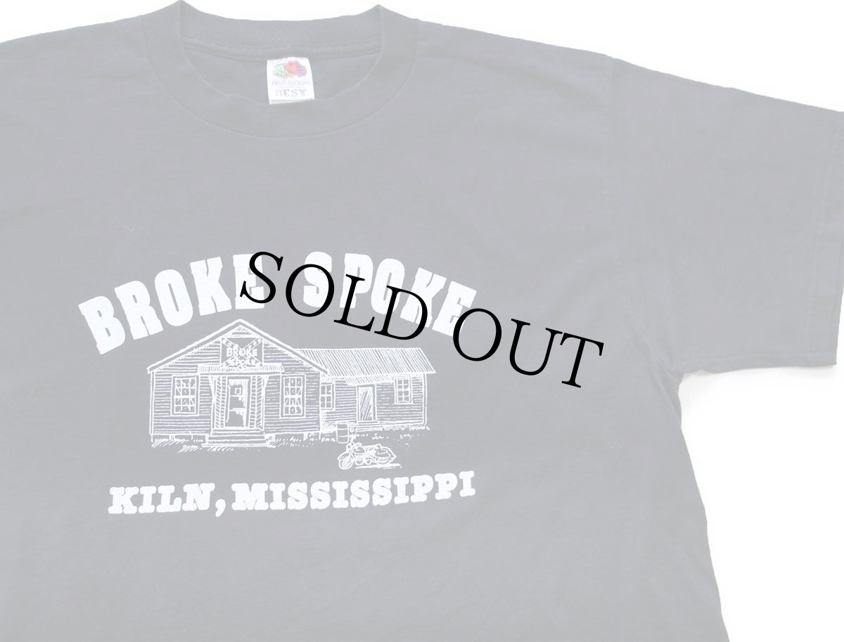 画像3: 00s BROKE SPOKE KILN, MISSISSIPPI レベルフラッグ 両面プリント Tシャツ 黒 L (3)