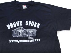 画像3: 00s BROKE SPOKE KILN, MISSISSIPPI レベルフラッグ 両面プリント Tシャツ 黒 L (3)