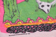 画像4: 80s USA製 Hanes TEXAS サボテン ウルフ カウスカル フラワー アート コットンTシャツ 薄ピンク XL (4)