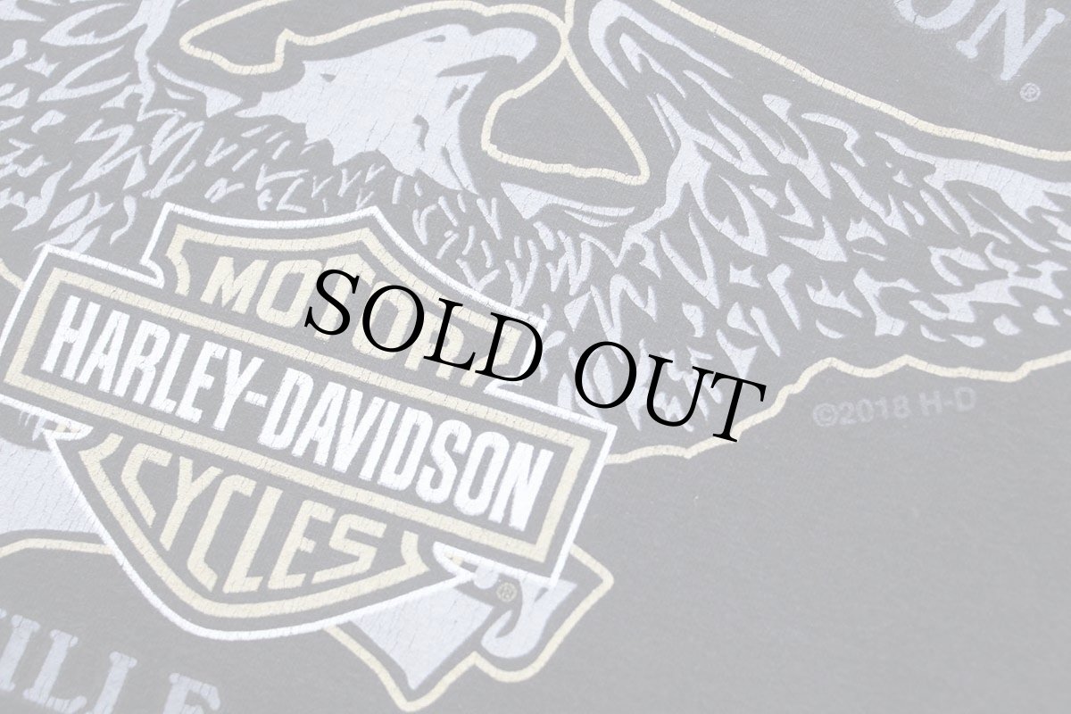 画像4: HARLEY-DAVIDSON ハーレー ダビッドソン ミリタリーカスタム REDSTONE 両面プリント コットンTシャツ 黒 3XL★特大 (4)