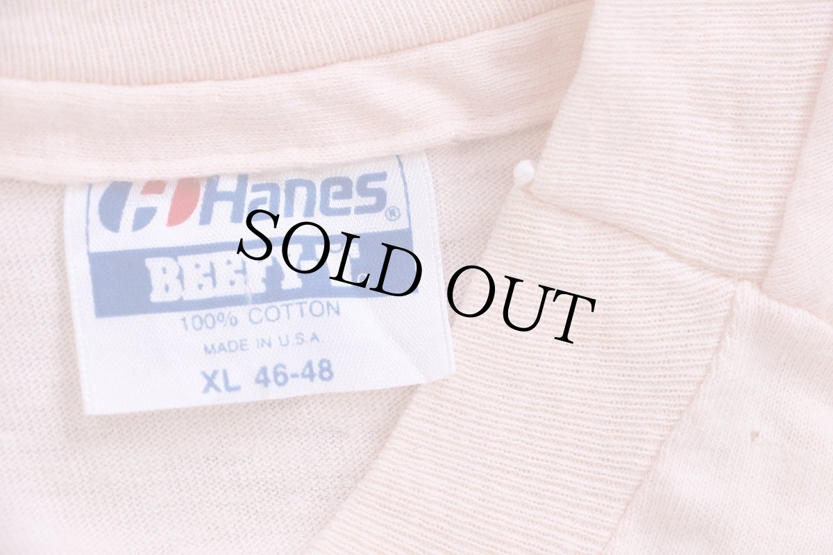 画像5: 80s USA製 Hanes TEXAS サボテン ウルフ カウスカル フラワー アート コットンTシャツ 薄ピンク XL (5)