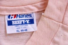 画像5: 80s USA製 Hanes TEXAS サボテン ウルフ カウスカル フラワー アート コットンTシャツ 薄ピンク XL (5)