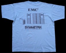 画像3: 90s EMC SYMMETRIX エコノライン バン フレイムス 星条旗 両面プリント Tシャツ 水色 XL (3)