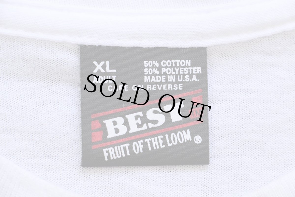 画像4: 90s USA製 WOLFGANG フェルトプリント ダックスフンド ドッグ アート Tシャツ 白 XL (4)