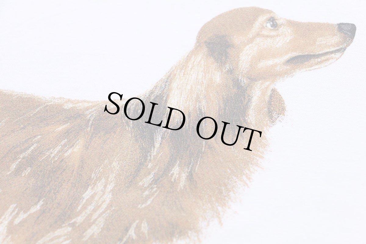 画像5: 90s USA製 WOLFGANG フェルトプリント ダックスフンド ドッグ アート Tシャツ 白 XL (5)