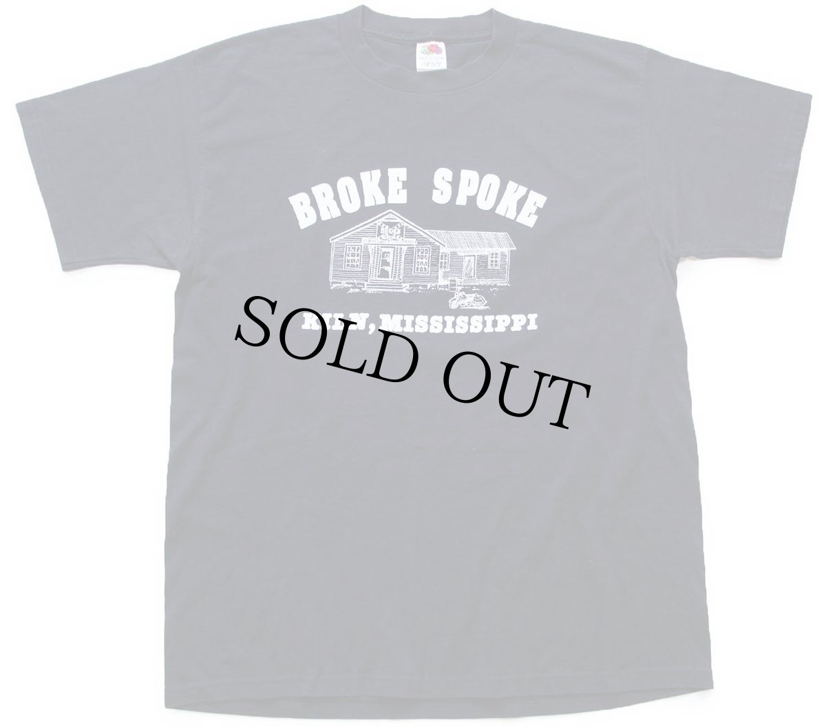 画像2: 00s BROKE SPOKE KILN, MISSISSIPPI レベルフラッグ 両面プリント Tシャツ 黒 L (2)
