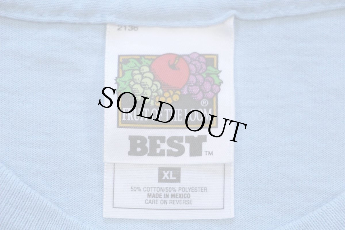 画像5: 90s EMC SYMMETRIX エコノライン バン フレイムス 星条旗 両面プリント Tシャツ 水色 XL (5)