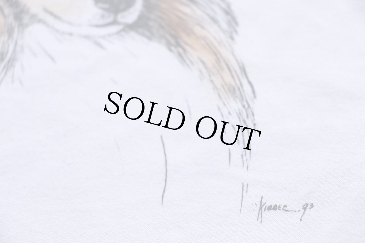 画像4: 90s USA製 Sheltie シェットランド シープドッグ アート Tシャツ 白 L (4)