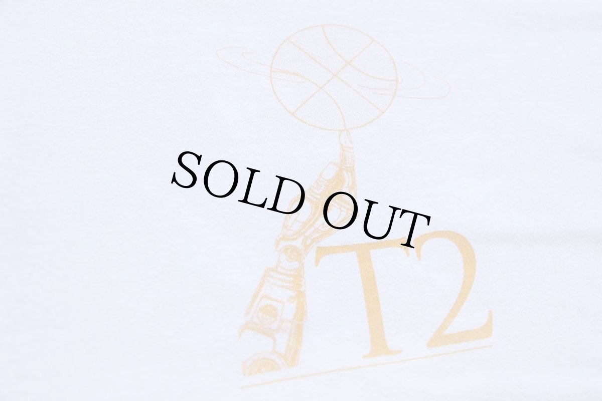 画像4: 90s USA製 Hanes T2 バスケットボール 84 ナンバリング 両面プリント コットンTシャツ 白 XL (4)