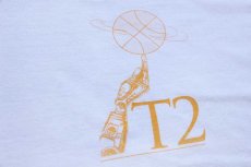 画像4: 90s USA製 Hanes T2 バスケットボール 84 ナンバリング 両面プリント コットンTシャツ 白 XL (4)