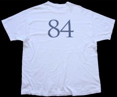 画像3: 90s USA製 Hanes T2 バスケットボール 84 ナンバリング 両面プリント コットンTシャツ 白 XL (3)