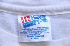画像5: 90s USA製 Hanes T2 バスケットボール 84 ナンバリング 両面プリント コットンTシャツ 白 XL (5)