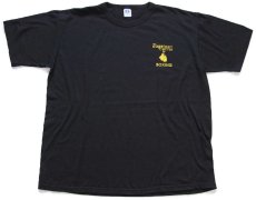 画像2: 80s USA製 RUSSELLラッセル THE cageteen center BOXING Tシャツ 黒 XL (2)
