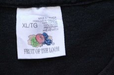 画像5: 90s カナダ製 350 ANS MONTREAL fete アート コットンTシャツ 黒 フェード XL (5)