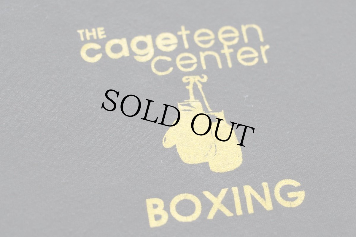 画像4: 80s USA製 RUSSELLラッセル THE cageteen center BOXING Tシャツ 黒 XL (4)