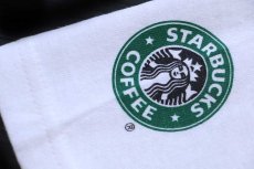 画像6: デッドストック★00s STARBUCKS COFFEE スターバックス コーヒー ロゴ 両面プリント コットンTシャツ 白 XL★A (6)