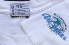 画像6: 90s USA製 ''THE SHALLOWS'' フィッシング クロコダイル アート 両面プリント コットンTシャツ 白 L (6)
