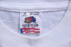 画像4: 90s USA製 BA-LOONY SHORE ACRES RESORT アート 染み込みプリント コットンTシャツ 白 L (4)