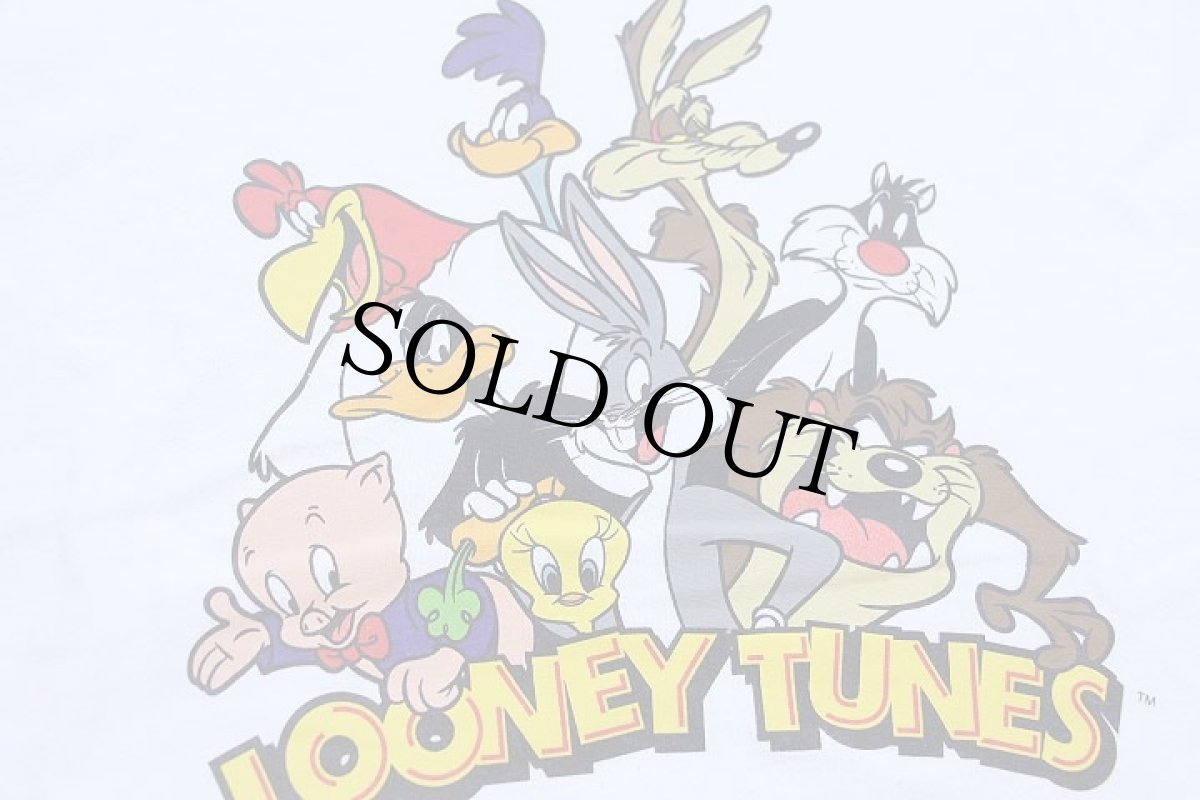 画像4: LOONEY TUNES キャラクター コットンTシャツ 白 XL (4)