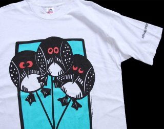 90s USA製 HUMMINGBIRDS ハチドリ アート 染み込みプリント