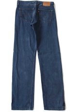 画像3: 90s USA製 Levi'sリーバイス 501 後染め カラーデニムパンツ 紺 w32 (3)