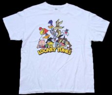 画像2: LOONEY TUNES キャラクター コットンTシャツ 白 XL (2)