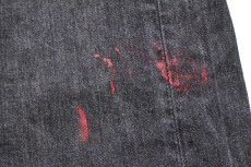 画像8: Levi'sリーバイス 501 ペンキ飛び カットオフ 先染め ブラック デニムパンツ w38★SDP3271 (8)