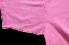 画像6: 90s USA製 DELTA AIR LINES ロゴ ピグメントダイ コットンTシャツ ピンク M (6)