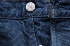 画像9: 90s USA製 Levi'sリーバイス 501 後染め カラーデニムパンツ 紺 w32 (9)