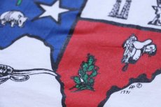 画像4: 90s USA製 TEXAS LINE DANCERS 両面プリント スタッズ カスタム Tシャツ 白 XL (4)