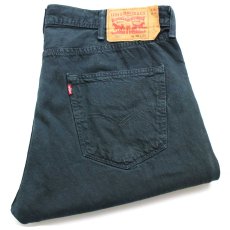 画像1: メキシコ製 Levi'sリーバイス 501 後染め ブラック デニムパンツ フェード w38★SDP3244 (1)